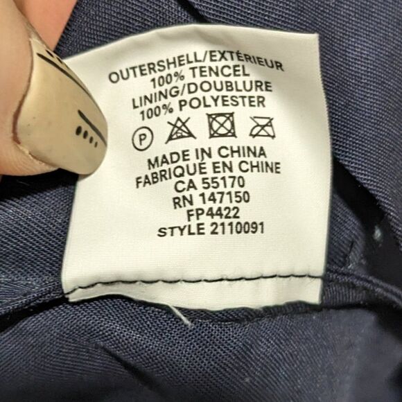 FRANK and Oak | Navy V-Neck Button Down Shirt - Picture 10 of 11